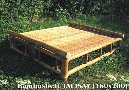 Bild zeigt das Bambusbett TALISAY beispielhaft für Matratzengröße 160x200 cm Produktfoto